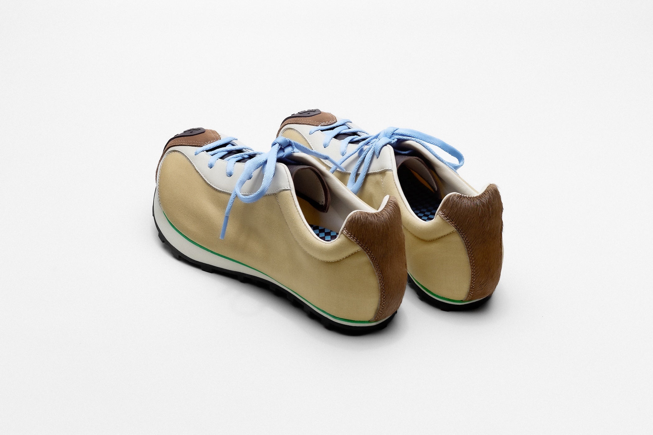 Heel Drop Racer in beige