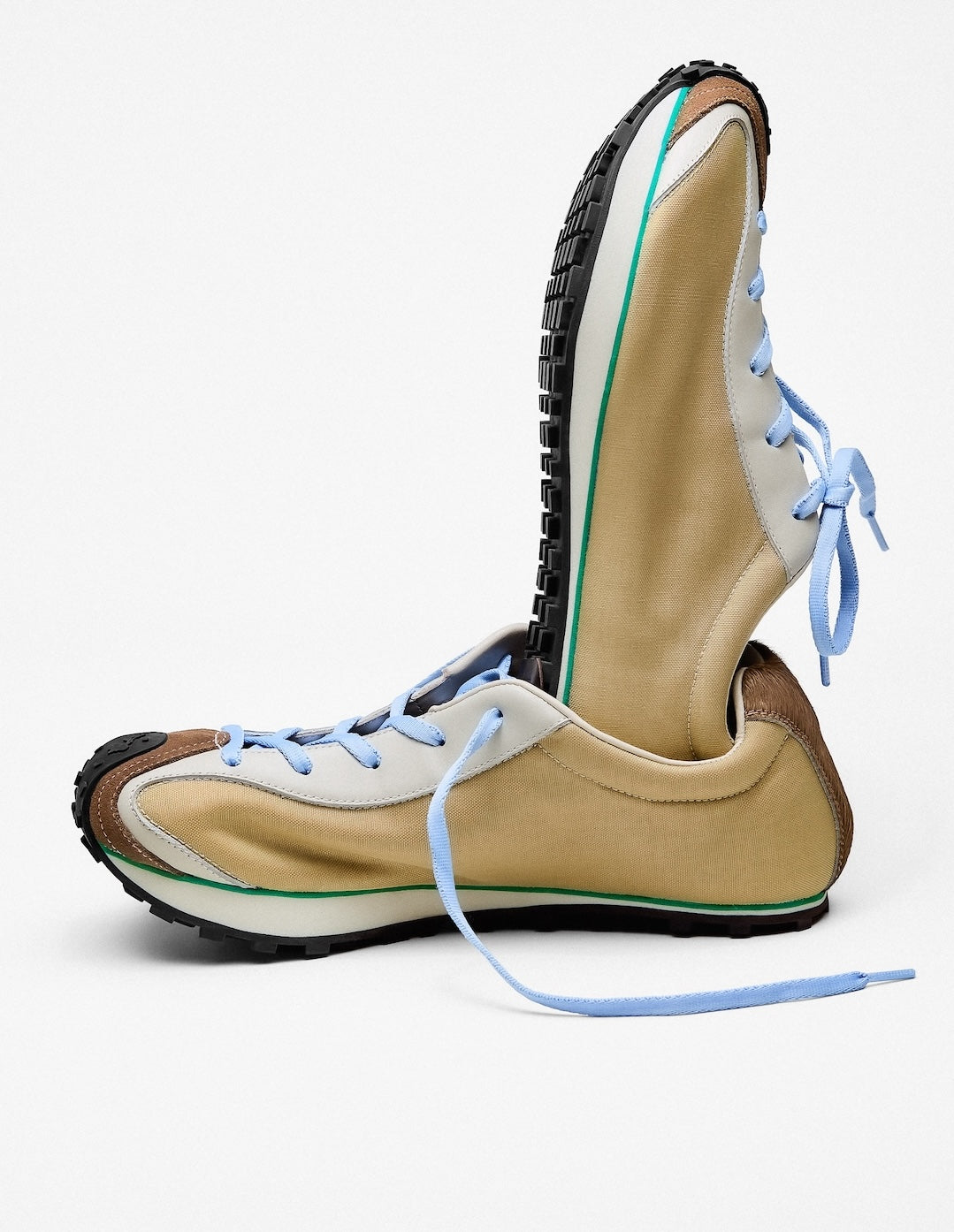 Heel Drop Racer in beige